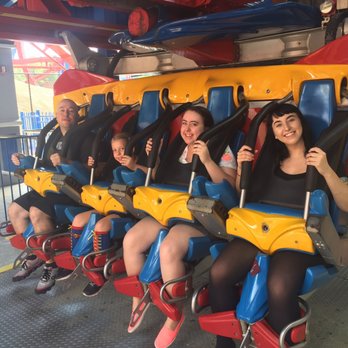 Six Flags Over Georgia - Having fun on the superman roller coaster - Amusement Parks Near Me - Austell, Georgia