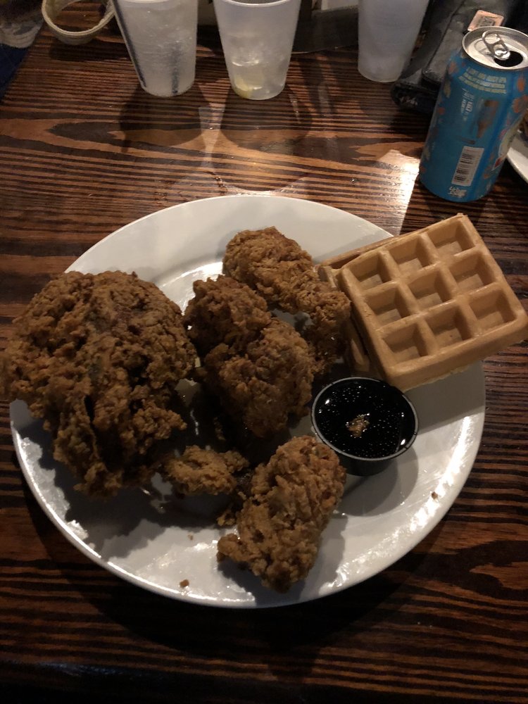 Chicken and waffle. Yelp