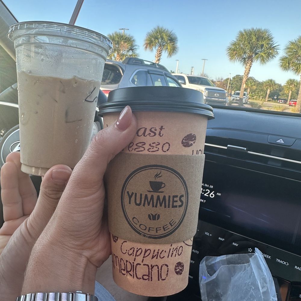 Iced latte. Hot coffee Iced latte. Hot coffee