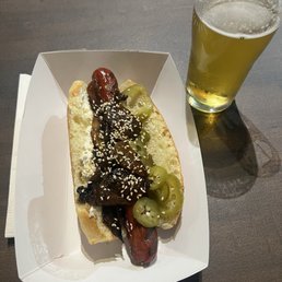 Seattle dog and Pilsner Seattle dog and Pilsner