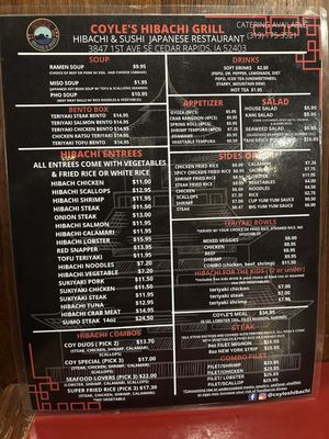 Menu photo 1 Coyle's Hibachi Cedar Rapids, IA