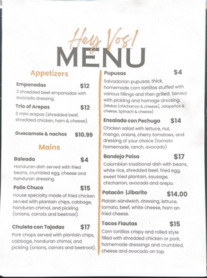 Menu photo 1 Hey Vos Latin Restaurant Wolfforth, TX