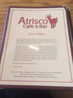 Menu photo 7 Atrisco Cafe & Bar Santa Fe, NM