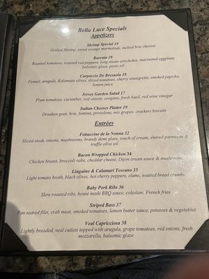 Menu photo 5 Bella Luce Restaurant and Bar Nutley, NJ Menu photo 5 Bella Luce Restaurant and Bar Nutley, NJ