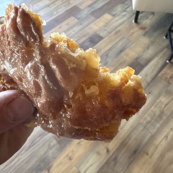 Lady Donut House - The little bit of apple fritter I could take a picture of since it was gone too fast. Best apple fritter of my husband's life, he says. - Donuts Near Me - Empire, Colorado Lady Donut House - The little bit of apple fritter I could take a picture of since it was gone too fast. Best apple fritter of my husband's life, he says. - Donuts Near Me - Empire, Colorado