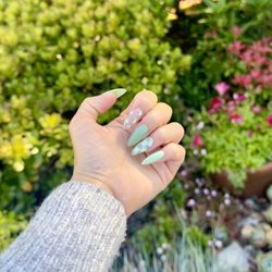 Me Nail Spa - Gel X Almond Nails - Spring '24 vibes