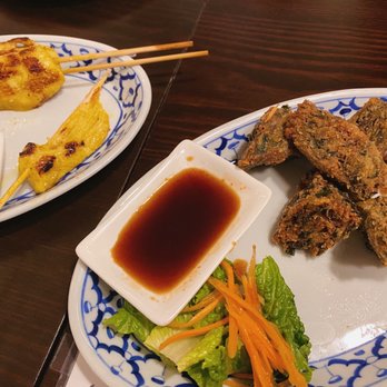 One Dee Siam - Go Chai ($8.95) - partially eaten; 8 pieces in an order - Thai Near Me - Jersey City, New Jersey One Dee Siam - Go Chai ($8.95) - partially eaten; 8 pieces in an order - Thai Near Me - Jersey City, New Jersey