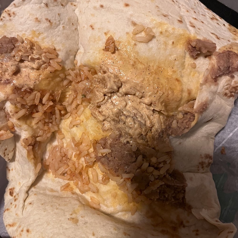 Bean and rice burrito Bean and rice burrito