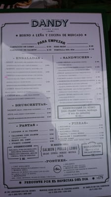 Menu photo 4 Dandy Buenos Aires, C
