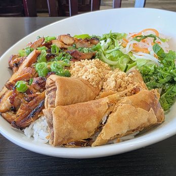 Sizzling Saigon - Bun with Grilled Chicken & Egg Rolls - Vietnamese Near Me - Santee, California