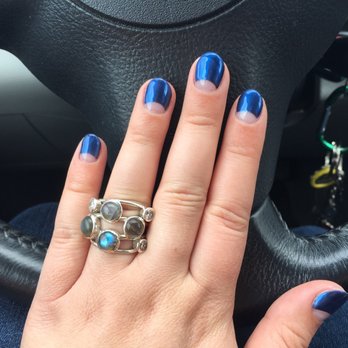 Bayside Nails - Half moon design Chrome shellac manicure. Beautiful! - Nail Salons Near Me - Kirkland, Washington Bayside Nails - Half moon design Chrome shellac manicure. Beautiful! - Nail Salons Near Me - Kirkland, Washington