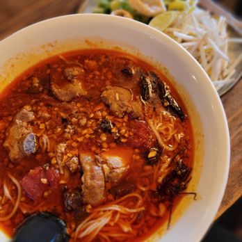 Saranrom Thai - Northern Thai specialty noodle. Love it! But avoid if you're not into pork. - Thai Near Me - Elmhurst, New York