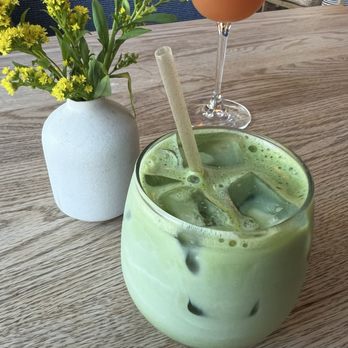 Sunrose California Eatery - iced matcha latte - New American Near Me - Agoura Hills, California Sunrose California Eatery - iced matcha latte - New American Near Me - Agoura Hills, California
