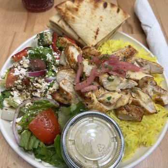 Grape Leaf Greek Kouzina - Chicken Bowl with Greek salad - Greek Near Me - Glendora, California