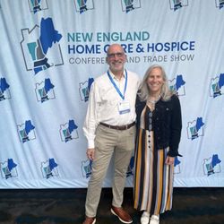 Visiting Angels - Visiting Angels Chelmsford owners Larry Michel and Karen Woodrow at the New England Home Care & Hospice Conference.