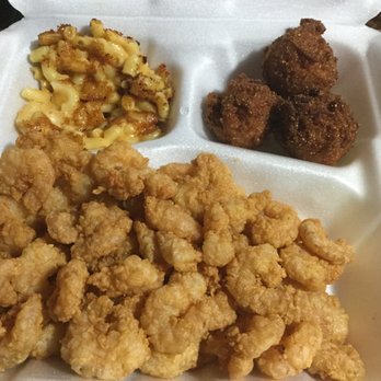 Dock House Seafood & More - Calabash Shrimp, mac n' cheese, and hush puppy takeout. - Seafood Near Me - Holden Beach, North Carolina