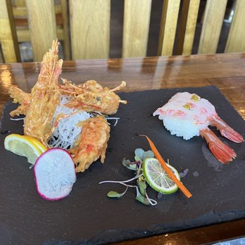 Ika Sushi - Amaebi with fried heads and caviar - Sushi Bars Near Me - Midvale, Utah Ika Sushi - Amaebi with fried heads and caviar - Sushi Bars Near Me - Midvale, Utah