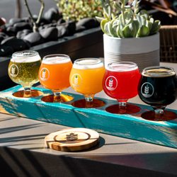 Pure Project at Balboa Park - Grand Opening Flight: Rain, Sunset Crush, DDH Moonlight Summit, Raspberry Magic, Hazelsauraus