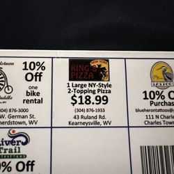 King's New York Pizza - Kearneysville - Supporting Offer
