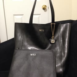 Sam Swick Leather Goods - 3-Letter monogram hot stamped by Sam Swick