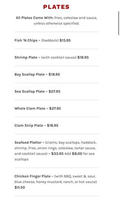Menu photo 2 George's Surf N Turf Mendon, MA