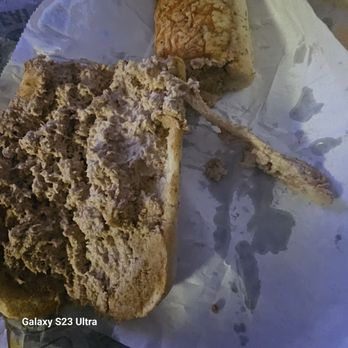 Subway - The piece sticking out is the cheese. Doesn't it look appetizing? - Fast Food Near Me - Willimantic, Connecticut Subway - The piece sticking out is the cheese. Doesn't it look appetizing? - Fast Food Near Me - Willimantic, Connecticut