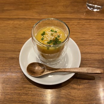 Secchu Yokota - Butternut squash cold soup - Japanese Near Me - New York, New York Secchu Yokota - Butternut squash cold soup - Japanese Near Me - New York, New York
