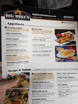 Menu photo 2 Big Mike's Steakhouse Andalusia, AL Menu photo 2 Big Mike's Steakhouse Andalusia, AL