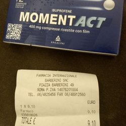 Farmacia Internazionale - €9.10 ($10.49 US) for 12 (400 mg) ibuprofen tablets! 10/19/2018