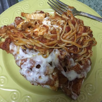 Daisy's Pizza Place - Their chicken parm with spaghetti (Delivered) - Pizza Near Me - Bronx, New York