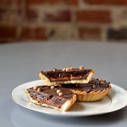SugarBot Sweet Shop - Decadent chocolate & caramel tart