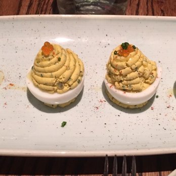 Yardbird - Deviled eggs with smoked trout roe - Southern Near Me - Las Vegas, Nevada Yardbird - Deviled eggs with smoked trout roe - Southern Near Me - Las Vegas, Nevada