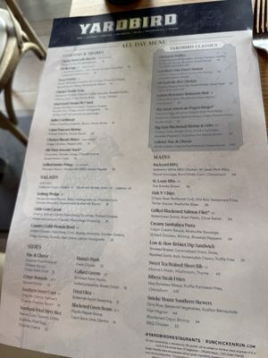 Menu photo 1 Yardbird Table & Bar Miami Beach, FL Menu photo 1 Yardbird Table & Bar Miami Beach, FL