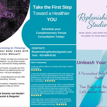 Replenishing Studio - Functional Medicine Health Coaching Brochure Caption:
"True healing starts at the root Explore how Functional Medicine Health Coaching ca - Health Coach Near Me Replenishing Studio - Functional Medicine Health Coaching Brochure Caption:
"True healing starts at the root Explore how Functional Medicine Health Coaching ca - Health Coach Near Me