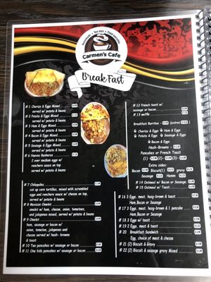 Menu photo 2 Carmen's Cafe Godley, TX