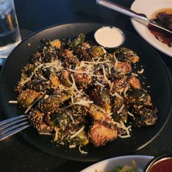 523 Tap and Grill - Roasted brussel sprouts. The dip on the side was very similar to ranch dressing with horseradish. Just my guess on that, though.  10/10