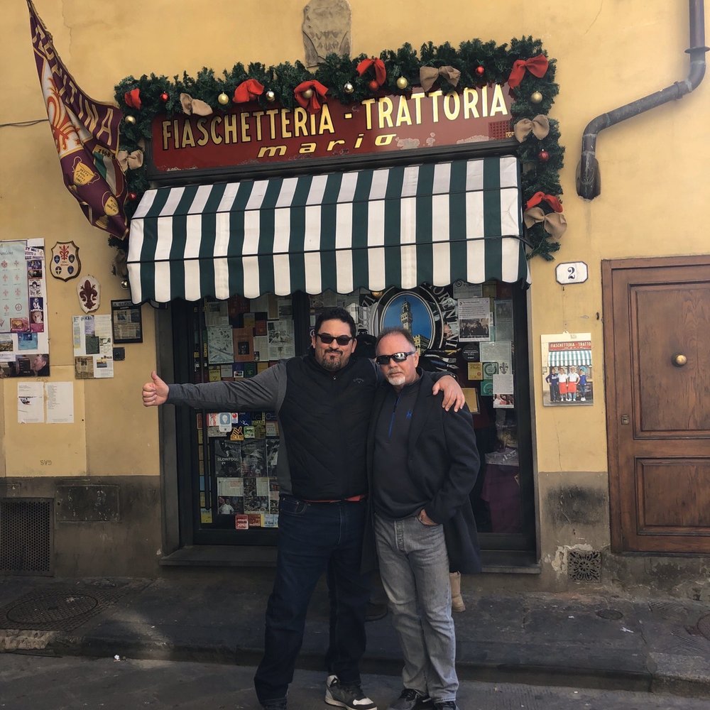 Trattoria Mario - Me and my bro in law in front waiting for our table - Tuscan Near Me - Florence, FI Trattoria Mario - Me and my bro in law in front waiting for our table - Tuscan Near Me - Florence, FI
