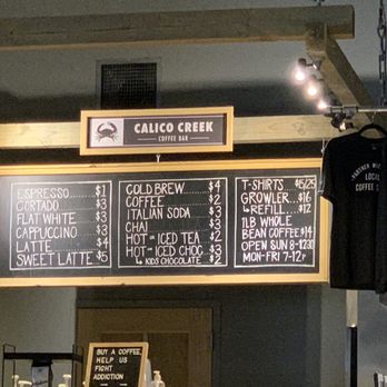 Calico Creek Coffee Bar - Menu - Coffee & Tea Near Me - Morehead City, North Carolina Calico Creek Coffee Bar - Menu - Coffee & Tea Near Me - Morehead City, North Carolina