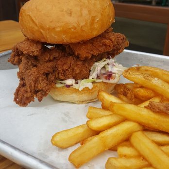 Basilisk - Fried Chicken Sandwich w/ a side of fries - New American Near Me - Portland, Oregon