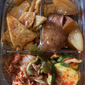 Exit 5 Korean BBQ - Banchan for my ToGo order Pork Belly BBQ Set - Korean Near Me - Renton, Washington