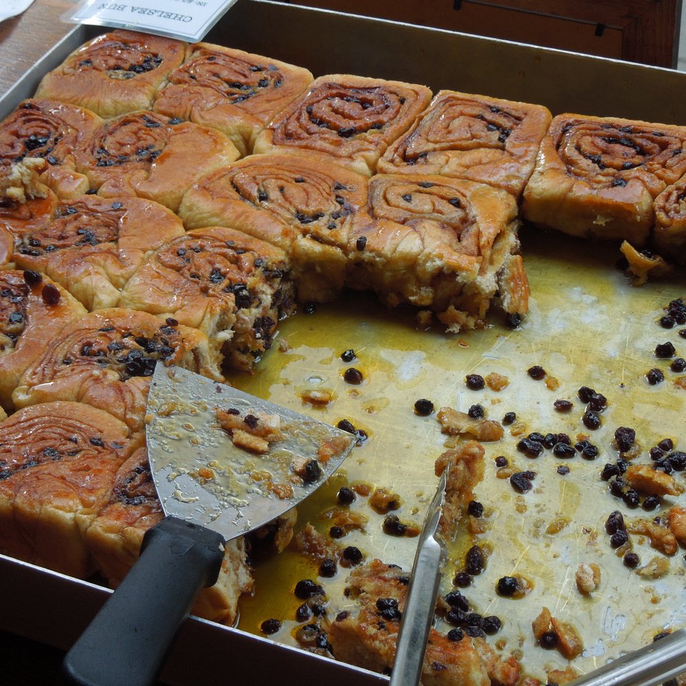 Fitzbillies - Display of The Chelsea Bun - Patisserie/Cake Shop Near Me - Cambridge, CAM Fitzbillies - Display of The Chelsea Bun - Patisserie/Cake Shop Near Me - Cambridge, CAM
