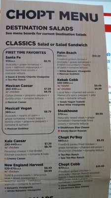 Menu photo 5 Chopt Creative Salad Co. Woodbury, NY