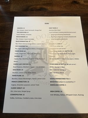 Menu photo 2 The Woods House Historic Pub Pittsburgh, PA Menu photo 2 The Woods House Historic Pub Pittsburgh, PA