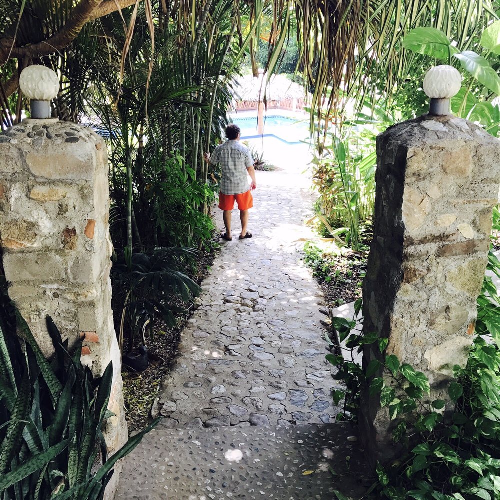 Hotel Arcoiris - Stairs that go down to the pool yay! :)) - Hotels Near Me - Brisas de Zicatela, OAX