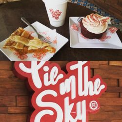 Pie In The Sky - Red velvet cupcake and mango pie, delicious!