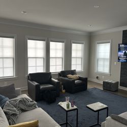 Home Idea - Family room light filtering roller shades