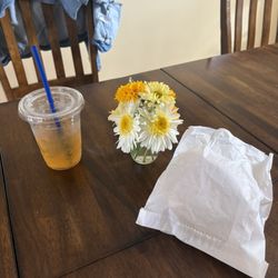 Seaside Coffee House - I got an Arnold Palmer with an everything bagel and cream cheese (my go to every time!). Such a cute spot to sit, eat and hang out!