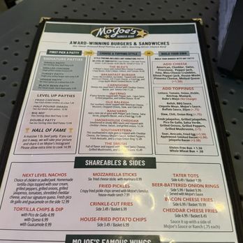 MoJoe's Burger Joint - Menu - Burgers Near Me - Raleigh, North Carolina MoJoe's Burger Joint - Menu - Burgers Near Me - Raleigh, North Carolina