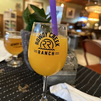 Rowdy Creek Ranch - Peach mango wine slushie - Venues & Event Spaces Near Me - Gilmer, Texas