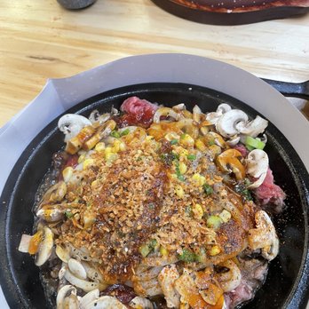 Sizzling Lunch - Garlic Beef with mushrooms - Teppanyaki Near Me - Fremont, California